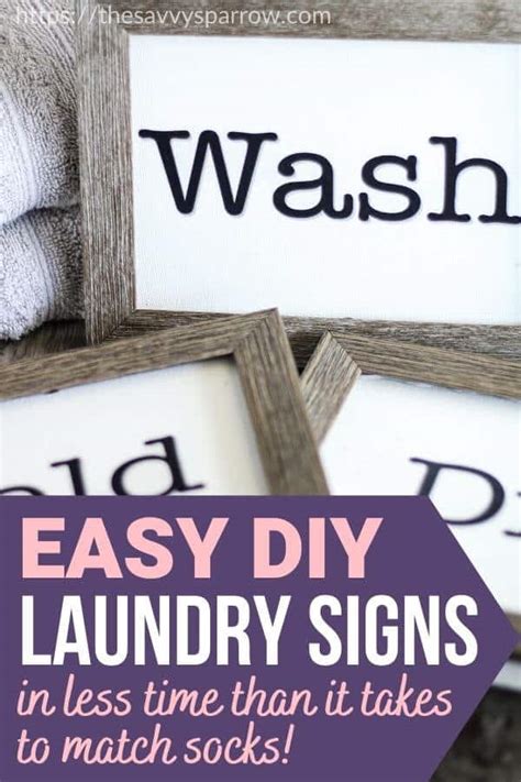 DIY Laundry Room Signs with Dollar Store Supplies