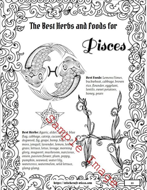 Pisces Correspondences Book Of Shadows Wicca Astrology 36 Etsy Book