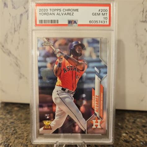 2020 Topps Chrome Refractor Yordan Alvarez Astros RC Rookie PSA 10 GEM