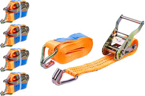 Ratchet Straps Woth Buckle X4 For Trailers 3 M 35 Mm 1 T 4 Pcs