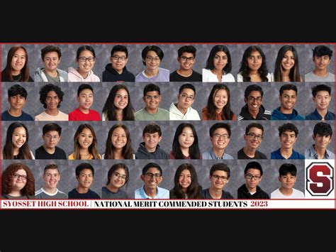 Many Syosset Hs Students Named National Merit Commended Students