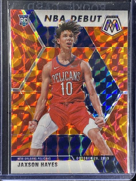 Hayes Jaxson Mosaic Rookie Nba Debut Orange Reactive