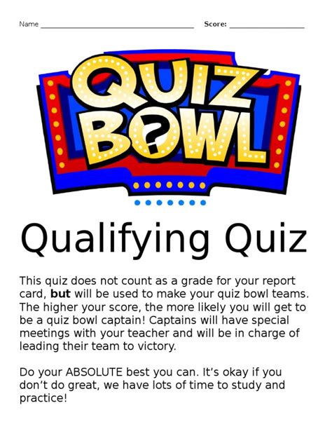 Quiz Bowl Qualifier | PDF | American Civil War | History Of The United ...