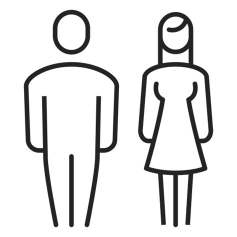 Diseño Png Y Svg De Pareja Hombre Y Mujer Trazo Para Camisetas