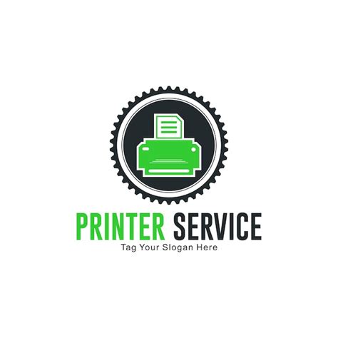 Premium Vector | Printer service logo design vector