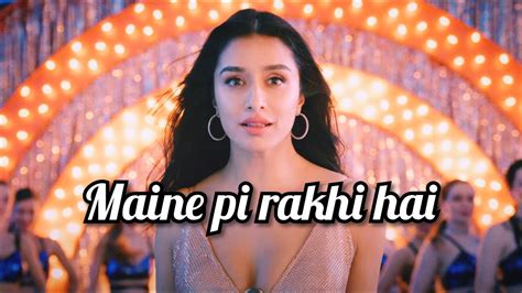 Maine Pi Rakhi Hai 4K Official Song Tu Jhoothi Main Makkaar Ranbir