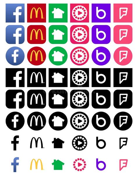 Popular Social Media Icons Editorial Image Illustration Of Commercial