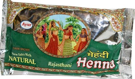 150 Grams Ayur Rajasthani Henna Mehndi Powder In Dark Brown Color