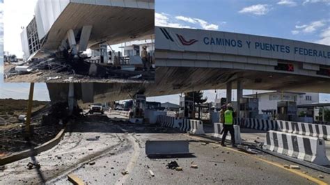 Camión impacta y destruye caseta de cobro en autopista de Tecate