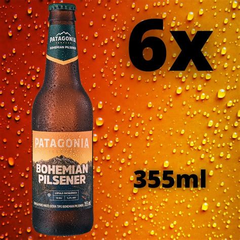 Cerveja Patagonia Bohemian Pilsener Kit Com 6 Unidades 355ml Mercado