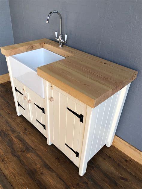 Freestanding Belfast Butler Sink Unit And Single Cupboard With Chunky