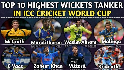 Top 10 Highest Wicket Taker In Icc Cricket World Cup Most Wicket In