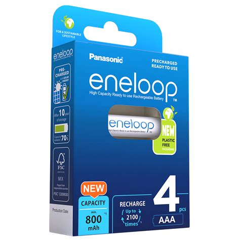 Panasonic Eneloop Aaa 800mah Batteries X 4 Bk 4mcde Latest Generation