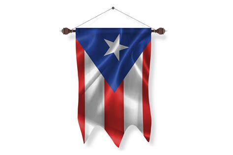puerto-rico Flag Pennant - PNG Basket