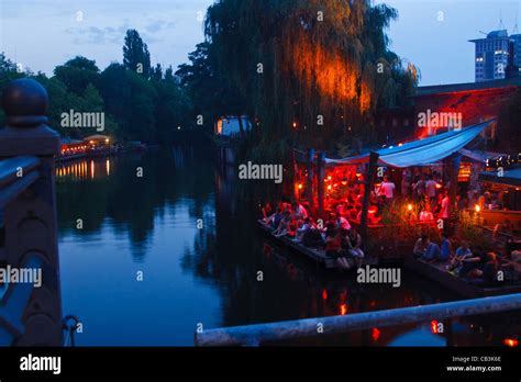 Nightlife In Berlin Trendy Club Der Visionaere At Bank Of Spree In