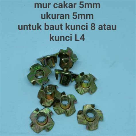 Jual T Nut Tee Nut Mur Cakar Mur Furniture Mur Tanam Kayu M Shopee