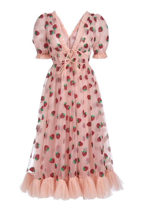 Strawberry Midi Dress Turner Dress Fairy Dress Pretty Dresses