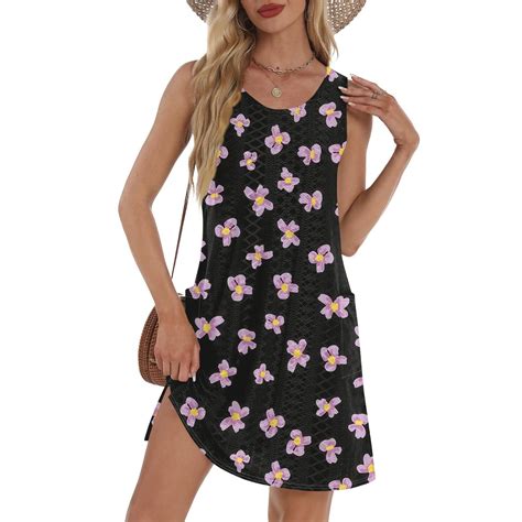 Gxipo Swing Flowy Swim Dress For Women Swimwear Hollow Out Sleeveless Bikini Beach Cover Up