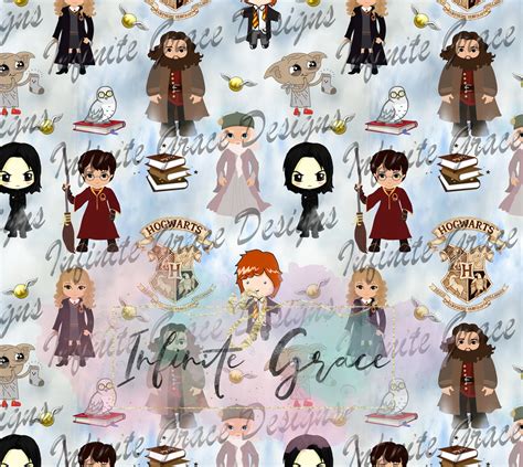 Harry Potter Seamless Scrapbooking Digital Paper Instant Etsy