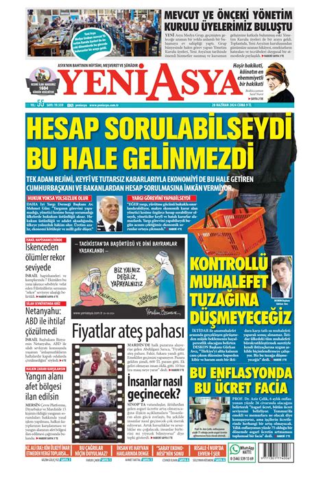 Yeni Asya Gazetesi Haziran Cuma G N Man Eti