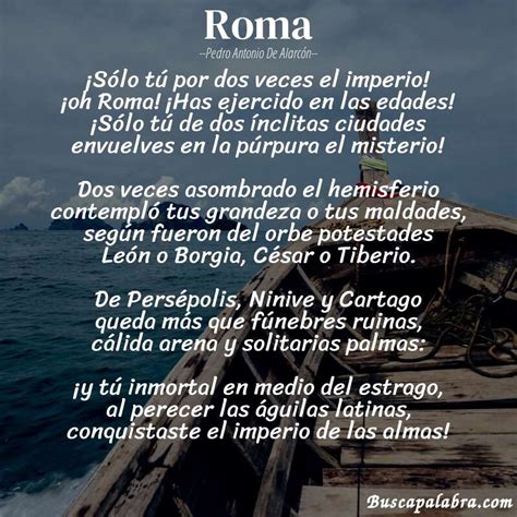 Poema Roma De Pedro Antonio De Alarc N An Lisis Del Poema