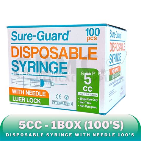 Sureguard Prime Disposable Syringe 100 S Boxs Indoplas Cardinal