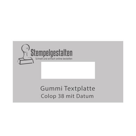 Home Textplatte Colop Printer 38 Datum