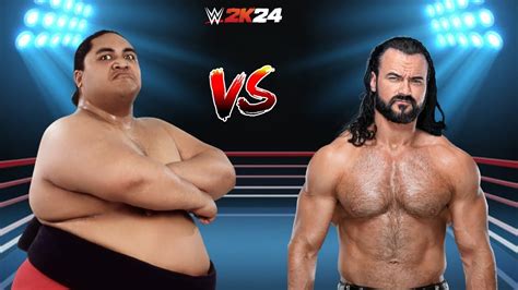 WWE 2K24 Yokozuna VS Drew McIntyre Extreme Rules Match WWE