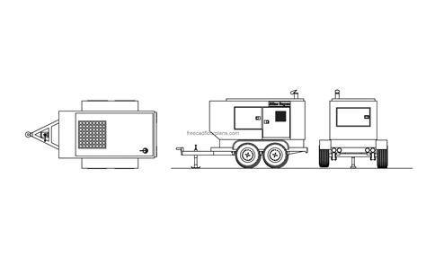 Diesel Cat Generator Autocad Block Free Cad Floor Plans