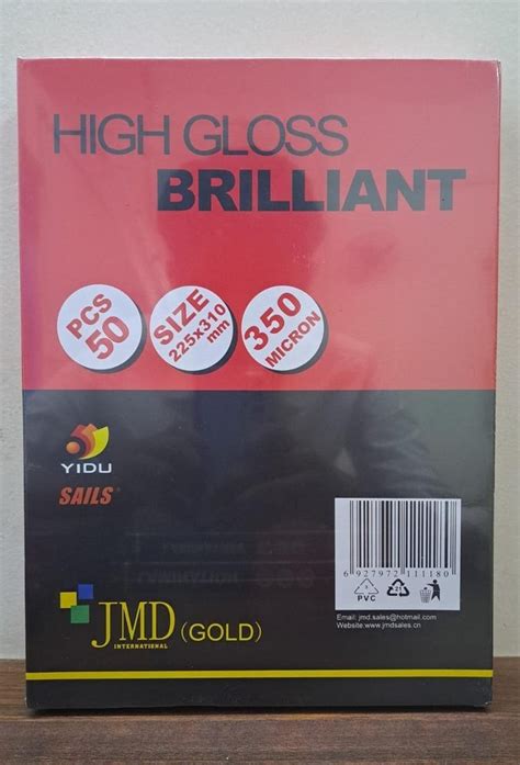 Jmd Gold A Mic Laminating Pouch Film For Certificate Document