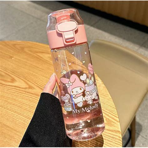 Sanrio Character Ml Tritan Water Bottle Cute Aesthetic Kuromi