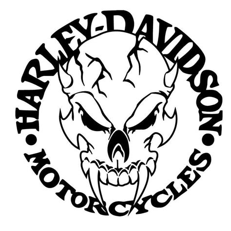 Sticker Sticker Harley Davidson Skull Logo Demon