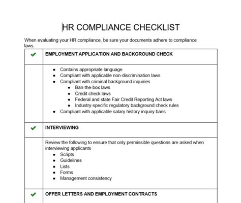 Hr Compliance Checklist At Getsaulblog Blog