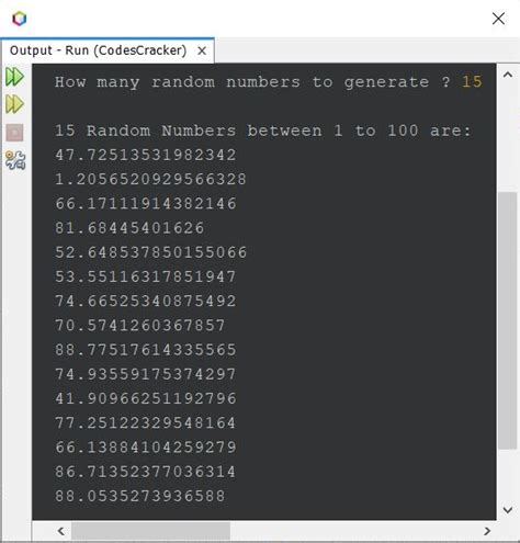 Generate Random Number Between And