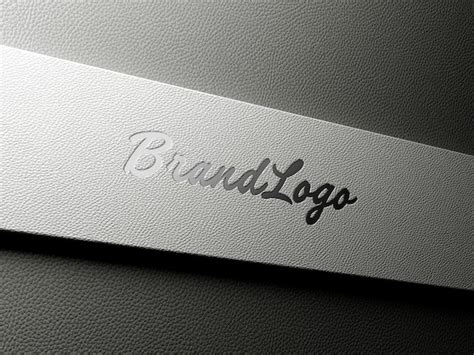 Premium Psd Logo Design Mockup Debossed On Leather