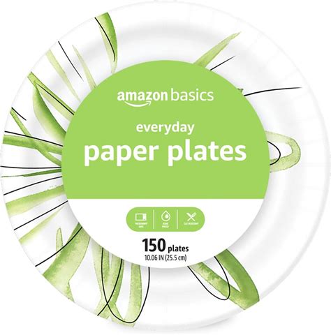 Amazon Amazon Basics Everyday Paper Plates Inch Disposable