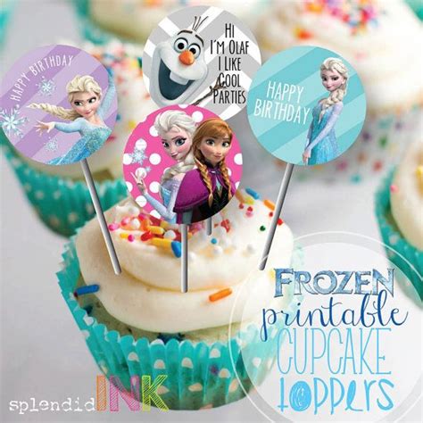 Frozen Cupcake Topper Label Printables Frozen Cupcake Toppers