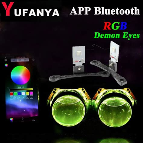 LED Devil Demon Eyes RGB Kit con bluetooth para teléfono inteligente