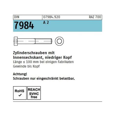 Din Zylinderschraube Mit Innensechskant