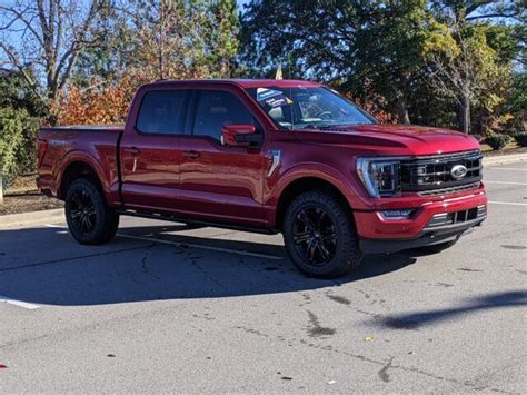 2022 Ford F 150 Platinum 5995 Miles Rapid Red Metallic Tinted Clearcoat Crew Cab Certified Pre