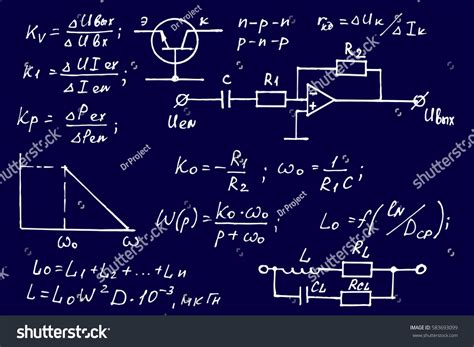 Physics Electronic Engineering Mathematics Equation Calculations Stock Vector (Royalty Free ...