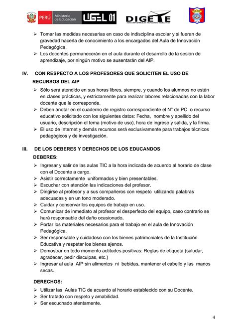 Reglamento Interno Aip Pda Pdf