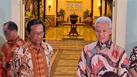 Foto Sowan Ke Sultan Hamengkubuwono X Ganjar Pranowo Mengaku Dapat