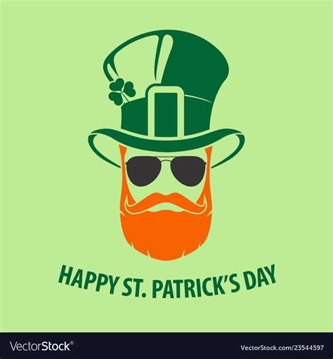 St Patricks Day Holiday Poster Banner Label Vector Image