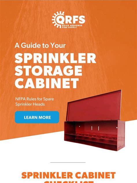 Quick Response Fire Supply Your Checklist For Spare Sprinkler Cabinets Milled