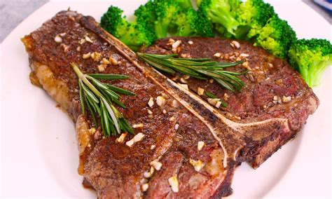 T Bone Steak Seared To Caramelized Perfection On The Outside And Juicy In The Middle Its Full