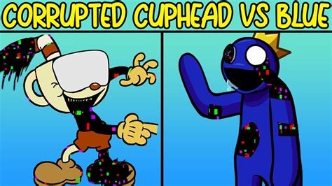 Fnf Corrupted Cuphead Blue V Rainbow Friends Vs Threefolding