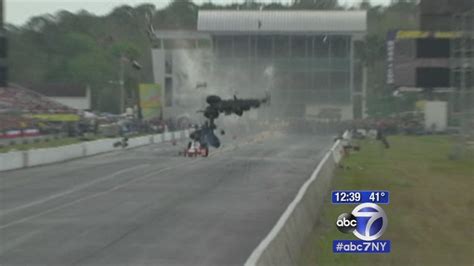 Wild crash at drag race track - ABC7 New York