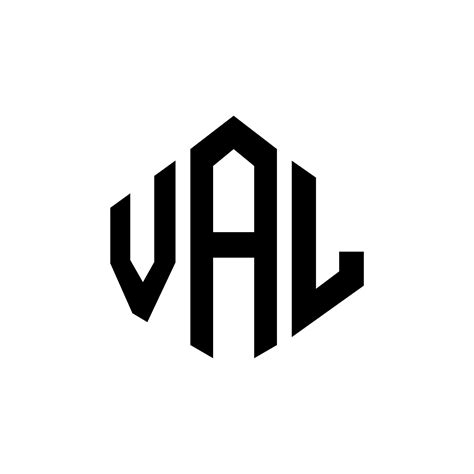 val letter logo design  polygon shape val polygon  cube shape