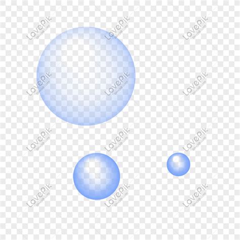 Download Grátis De Material Flutuante Transparente Azul Bolha Png